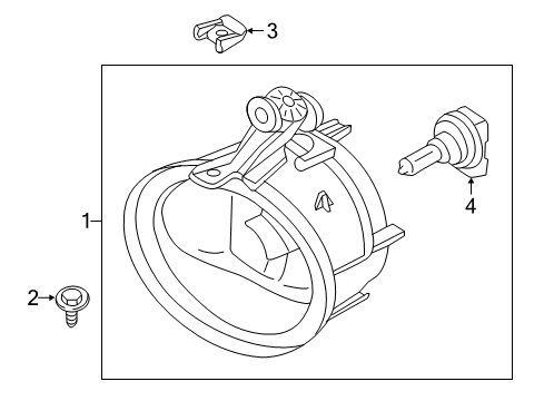 2013 BMW X6 Bulbs Fog Lights, Right Diagram for 63177311350