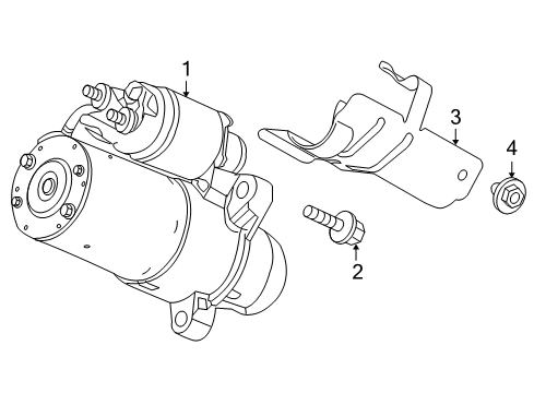 2015 Chevrolet Equinox Starter Heat Shield Diagram for 12608820