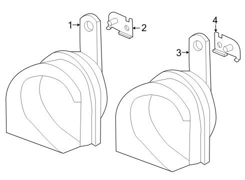 2009 Ford Edge Horn HORN ASSY. (LOW) Diagram for 381003S5A01