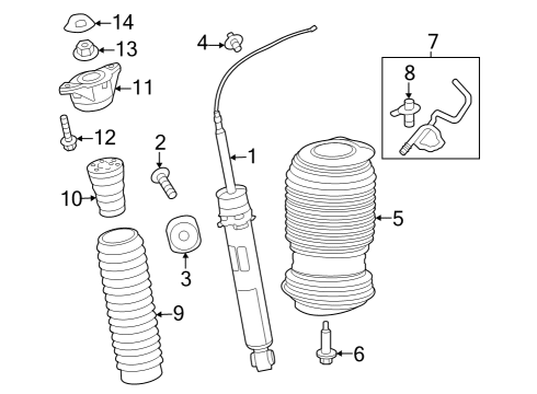 2022 Acura MDX Shocks & Components - Rear BOLT, FLANGE (10X49) Diagram for 90123TYAA00