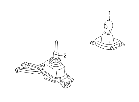 2014 Chevrolet Camaro Center Console Knob Asm-Manual Transmission Control Lever (W/O Shift Pattern)*Torch Red Diagram for 24258402