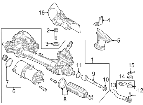 Steering Column & Wheel, Steering Gear & Linkage NUT, HEX- (24MM) Diagram for 90301T21A01