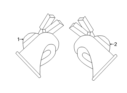 Horn Horn Assy-Electric High Diagram for 256105NA0A