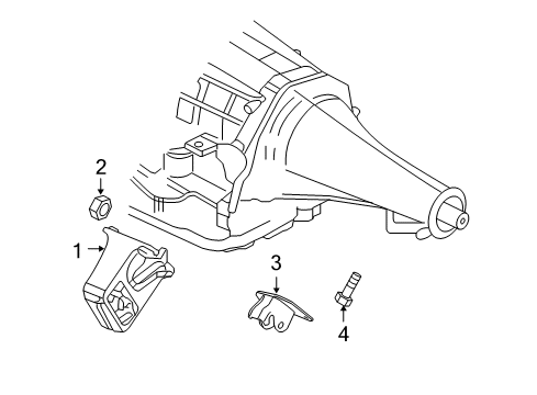 2005 Dodge Ram 1500 Engine & Trans Mounting Bracket-Engine Mount Diagram for 5037422AB