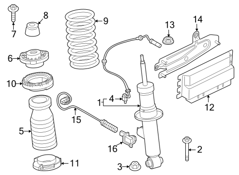 2021 BMW X3 Struts & Components - Rear Bihex Nut Diagram for 33527850600
