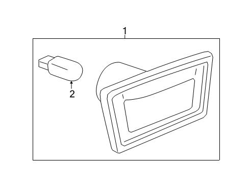 2019 Buick Cascada Bulbs Repeater Lamp Diagram for 13497995