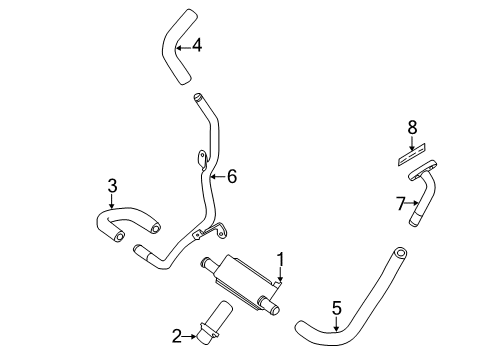 2013 Nissan NV2500 Oil Cooler Hose Water Diagram for 213061LU0A