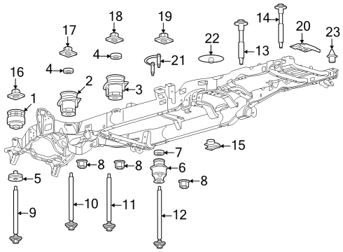 Frame & Components Mount Bolt Nut Diagram for W717703S439