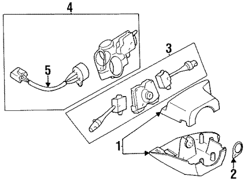 1996 Nissan 200SX Switches Switch-Ignition Diagram for 487502M000