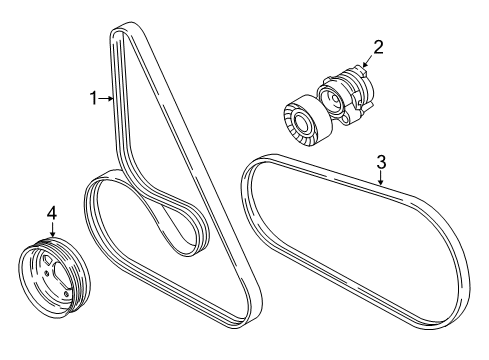 2017 BMW M6 Belts & Pulleys Ribbed V-Belt Diagram for 11287843246