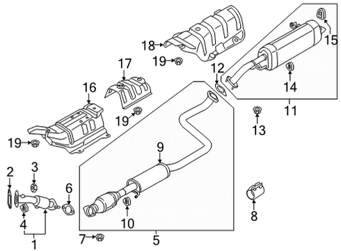 Exhaust Components Muffler Assembly-Rear Diagram for 28710AA900