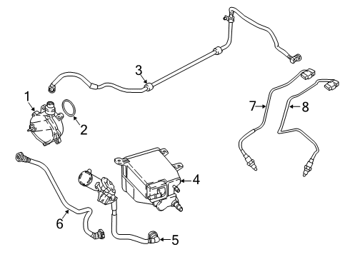 2017 BMW M760i xDrive Emission Components VACUUM PIPE Diagram for 11668610483