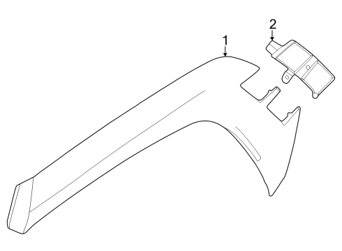 Exterior Trim - Quarter Panel LAMP ASSY-REAR R/REFL, RH Diagram for 92406N9100