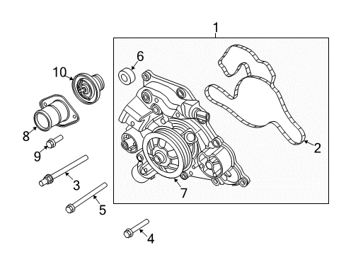 2016 Jeep Grand Cherokee Water Pump Fitting-BLEEDER Diagram for 68280413AB