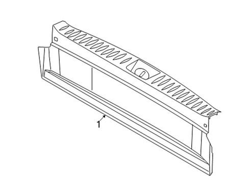 2022 Kia Carnival Interior Trim - Rear Body TRIM ASSY-RR TRANSVE Diagram for 85770R0000OFB