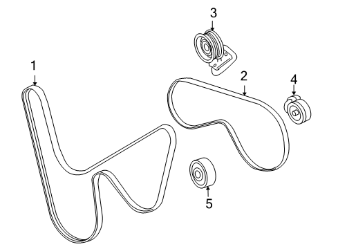 2008 Pontiac G8 Belts & Pulleys Serpentine Belt Diagram for 92248982