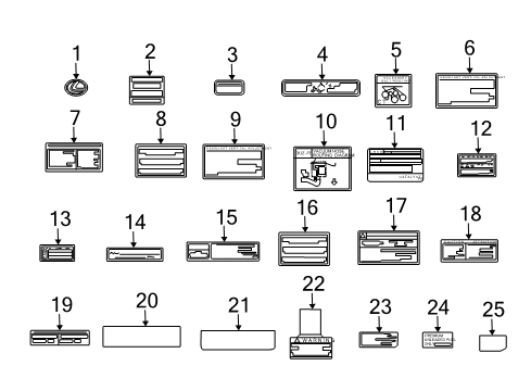 2006 Lexus SC430 Information Labels Air Bag Label Diagram for 7459906010