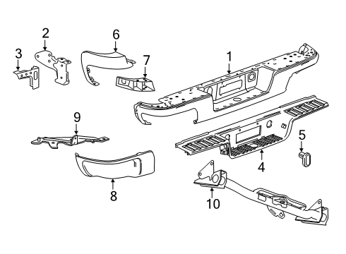 2019 Chevrolet Colorado Bumper & Components, Trailer Hitch Components Cover Diagram for 84108166