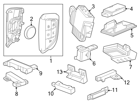 1988 Eagle Medallion Lift Gate Antenna Bracket Diagram for 84577728