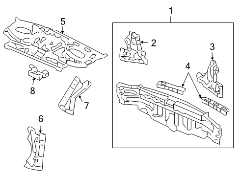 2003 Honda Accord Rear Body Panel, RR. Diagram for 66100SDAA00ZZ