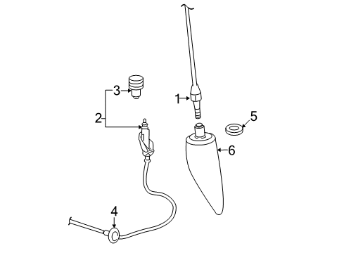 Antenna & Radio Plug-Body Diagram for 4184688AB