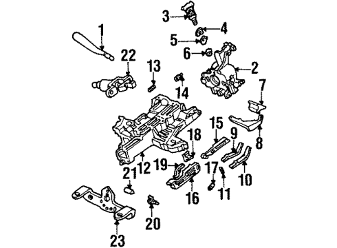 2002 Lincoln Continental Trunk Latch Diagram for XF3Z5443200BA