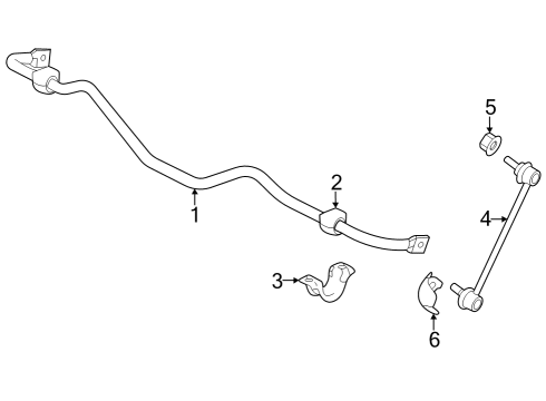 Stabilizer Bar & Components - Rear STABILIZER, RR Diagram for 52300T90A01