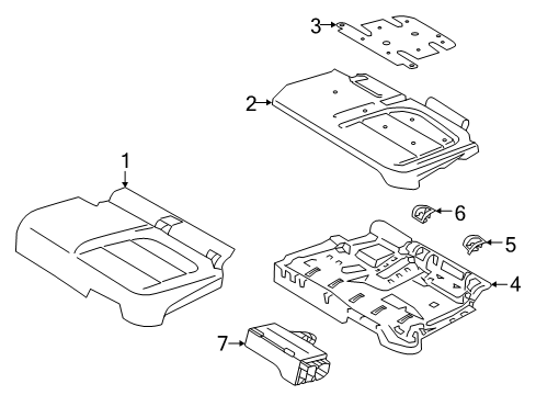 2020 Lincoln Corsair Heated Seats PAD - REAR SEAT CUSHION Diagram for LJ7Z7863841A