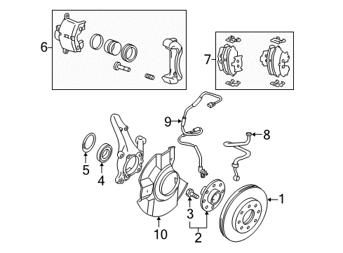 2009 Kia Optima Front Brakes Cover-Front Brake Disc Diagram for 517552G000DS