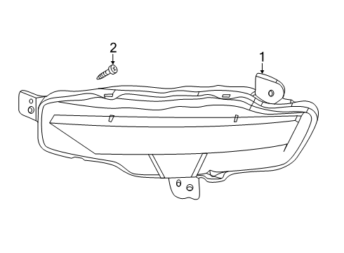 2019 Acura RDX Fog Lamps Foglight, Front R Diagram for 33900TJBA01