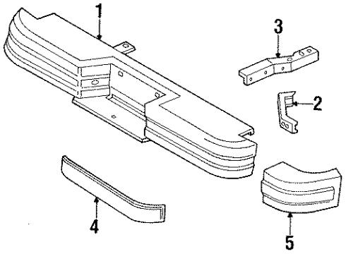 1992 Ford Ranger Rear Bumper Arm Diagram for E3TZ17795A