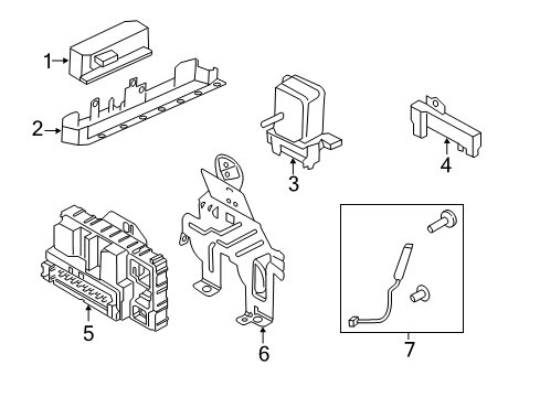 2019 Lincoln MKC Keyless Entry Components Lock Module Diagram for GJ7Z14F642A