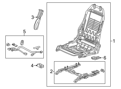 2019 Honda Civic Tracks & Components Cord Power Seat R, F Diagram for 81206TBAA61