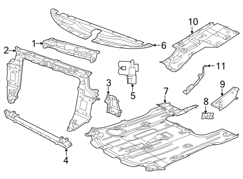 2021 Chrysler Pacifica Automatic Temperature Controls Shield-Close Out Panel Diagram for 68234170AC