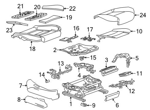 2020 Cadillac CT6 Power Seats Harness Diagram for 84335040