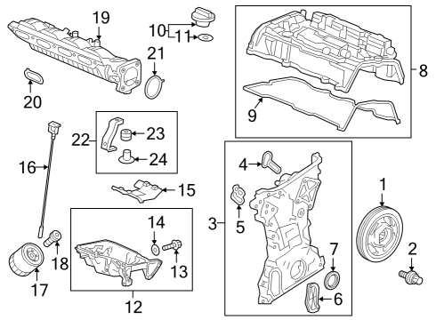 Engine Parts, Mounts, Cylinder Head & Valves, Camshaft & Timing, Oil Pan, Oil Pump, Crankshaft & Bearings, Pistons, Rings & Bearings, Variable Valve Timing RUBBER ASSY Diagram for 50820T60A21