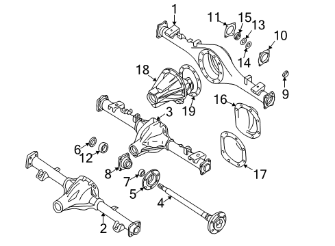 2002 Nissan Frontier Axle Housing - Rear SHIM-Axle Diagram for 43086B9500