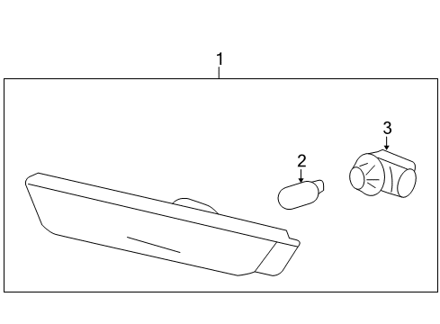 2012 Chevrolet Camaro Bulbs Marker Lamp Assembly Diagram for 92246252