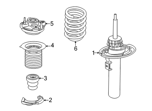 Struts & Components - Front FRONT COIL SPRING Diagram for 31336890978