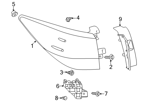 2020 Lexus RX450hL Tail Lamps Lamp Assembly, RR COMBIN Diagram for 815600E260