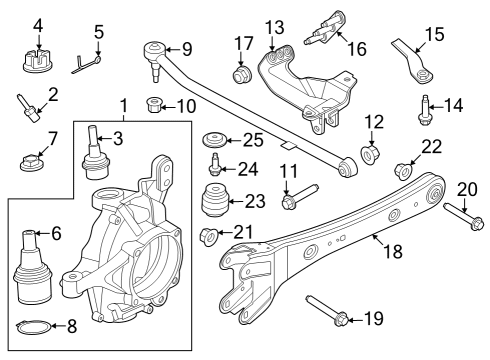 Suspension Components, Ride Control, Stabilizer Bar Stabilizer Link Diagram for 9L3Z5K483D