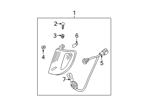 2000 Nissan Xterra Bulbs Lamp Front Combination L Diagram for 261257Z425