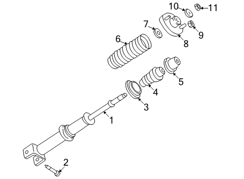 2005 Chrysler Sebring Struts & Components - Rear ABSORBER-Suspension Diagram for 4782998AC