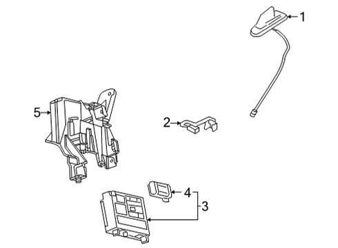Communication System Components Mount Bracket Diagram for 84692244