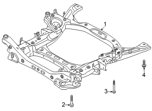 2022 Genesis GV80 Suspension Mounting - Front Bolt-Crossmember Mounting Diagram for 6245207000