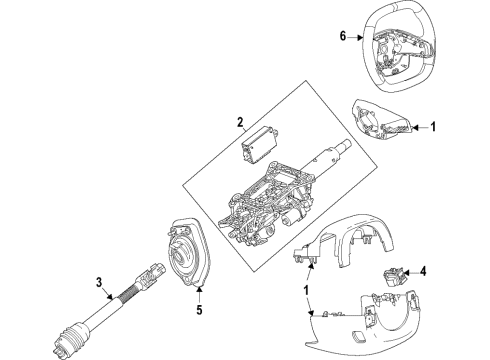 2022 Chevrolet Corvette Steering Column & Wheel, Steering Gear & Linkage Paddle Switch Diagram for 13541226
