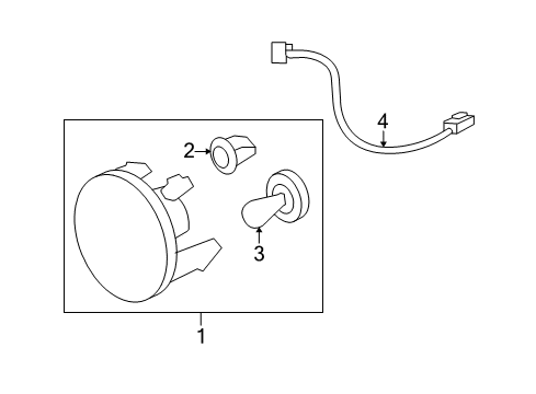 2013 GMC Yukon XL 2500 Fog Lamps Fog Lamp Assembly Diagram for 10383563