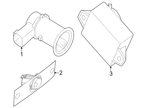 Electrical Components - Rear Bumper SENSOR ASSY-DISTANCE Diagram for 284389BU1C