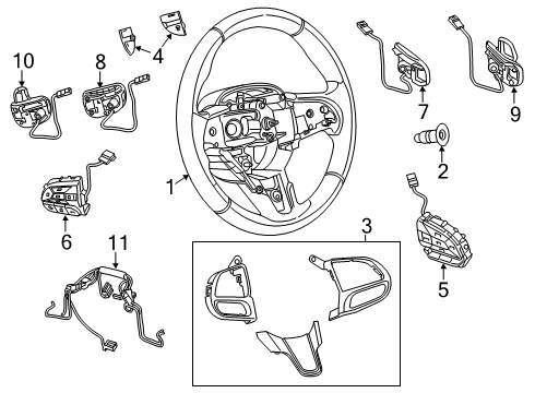 2021 Chrysler 300 Cruise Control Sensor-Adaptive Speed Control MODU Diagram for 4672581AA