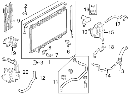Radiator & Components Hose-RESERVER Tank Diagram for 217425CF0A